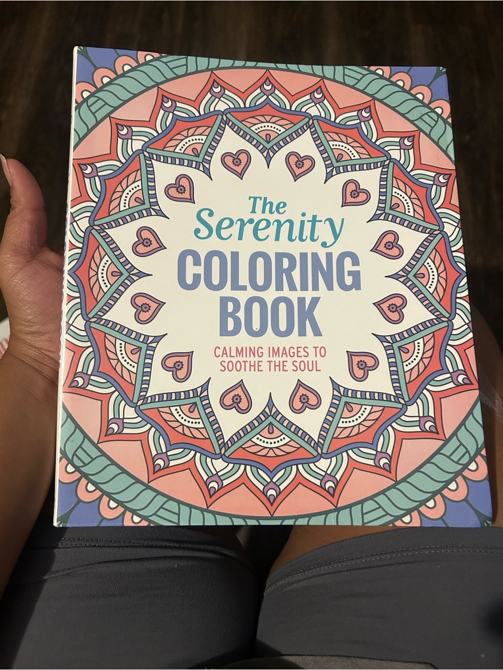 The Serenity Coloring Book - Calming Pink & Teal Cover